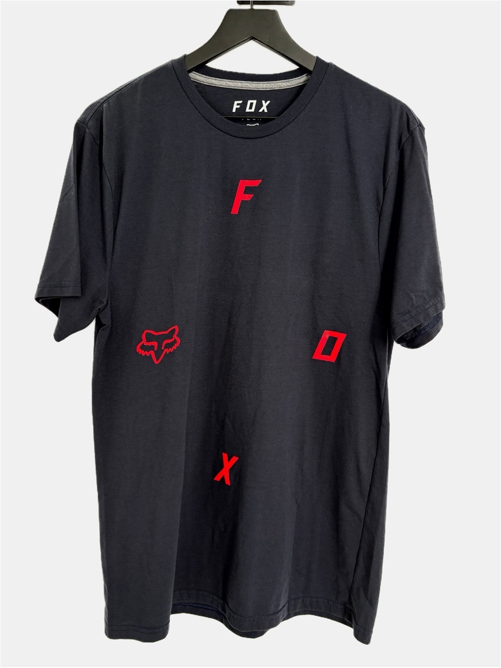 Fox Tech TruDri Premium Fit Graphic T-Shirt Black Red Short Sleeve Tee Size L